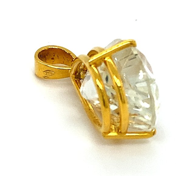 Kunzite 21.25ct Solid 18K Yellow Gold Pendant - Picture 4 of 8